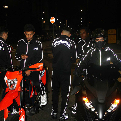 Digital Print Mens Slim Fit Tracksuit Streetwear Matching Sweatpants And Jacket OEM Service