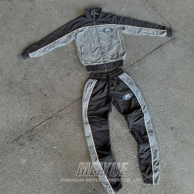 Windproof Two Piece Zip Up Jacket Tracksuit 3m Reflective Tracksuit Men Eco Friendly