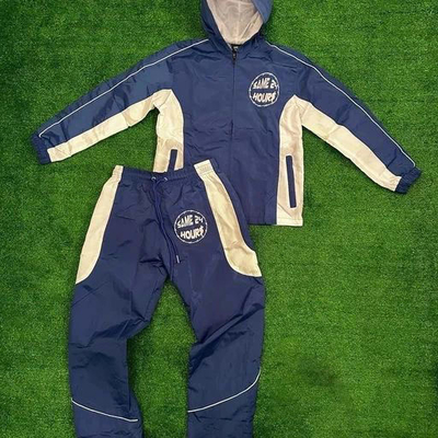 Customised Cropped Jacket Tracksuit Double Layered Color Blocked Wind Breaker Track Suit