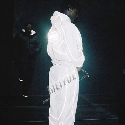 Oversized 3m Reflective Nylon Windbreaker Tracksuit Streetwear Jacket And Jogger Set
