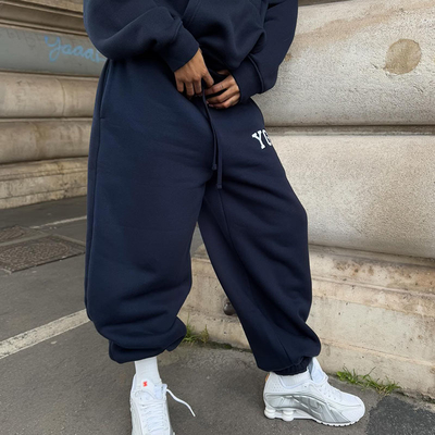 Custom Causal Sweat Suit Embroidery Logo Oversized Pullover Loose Hoodies Sweatpants Jogger Streetwear Hoodie and Sweatpants Set