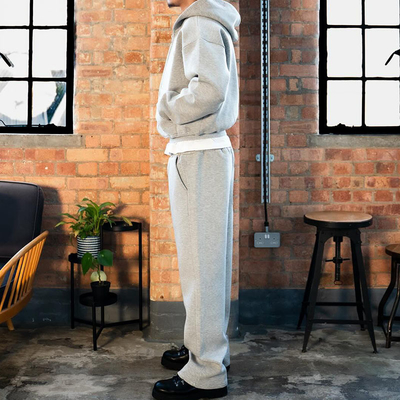Custom Logo Sweatsuit Unisex Blank Activewear Zip up Hoodie Jogging Suits Flared Sweatpants and Hoodie Set Tracksuits for Men