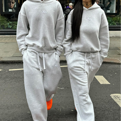 OEM Service Jogging Sweat Suit Embroidery Logo Streetwear Hoodie And Sweatpants Set