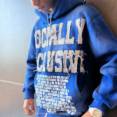 Exquisite Personalised Embroidered Hoodies Mens Heavyweight Hoodies Anti Wrinkle