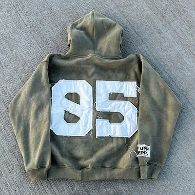 Fashionable Stylish Acid Wash Hoodie Vintage Zip Up Hoodies Custom Logo