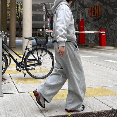 New Design Cropped Hoodie Custom Logo Double Zipper Hoodies Set Screen Print Boxy Sweatpants and Hoodie Set Tracksuit for Men