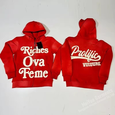 Customization OEM Plus Size Vintage Hoodies Acid Wash Black Hoodie 300 Grams