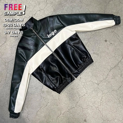 Clothing Manufacturers Custom Embroider Leather Jacket Baggy Sweatpants Jacket Set Sweatsuits Tracksuit Unisex Sets