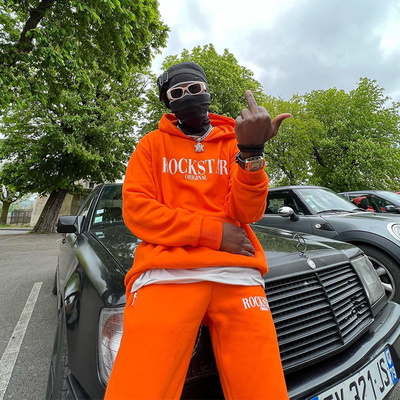 Custom Tracksuit Flare Baggy Stacked Sweat Pant Sweatsuit Pullover Fleece Oversized Streetwear Hoodie and Sweatpants Set