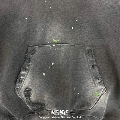 Windproof Mens Streetwear Hoodies Vintage Plain Hoodies  100% Cotton 480 Grams