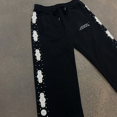Custom Acid Wash Sweatsuit Embroidery Patchwork Cotton Hoodie Jogging Suits Flared Sweatpants and Hoodie Set Tracksuits for Men