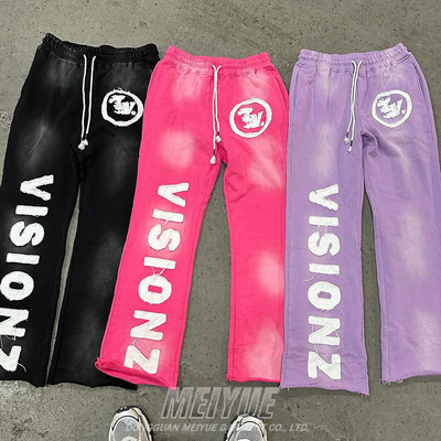 Custom Grams Distressed Black Zip Up Hoodie Sweatpants And Hoodie Set