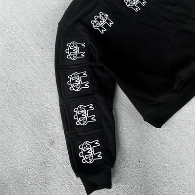 Custom Tracksuit Unisex Screen Print Full Multi Pocket Sweat Jogging 100% Cotton Suits Streetwear Hoodie and Sweatpants Set