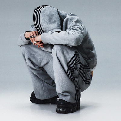 Clothing Manufacturers Custom Stripe Design Zip up Hoodies Baggy Stacked Sweatpants Joggers Sweat Suits Set Tracksuits for Men