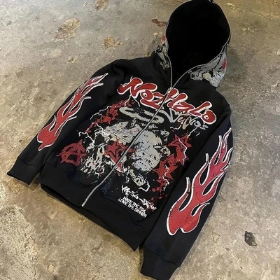 Oversized Digital Print Hoodie Pullover 100% Cotton 500Gsm Men Fleece Hoodies