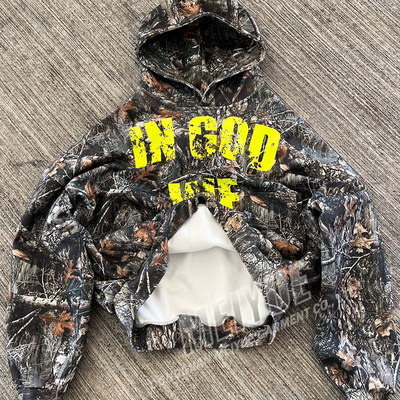 OEM Service Custom Pullover Hoodie Full All Over Camouflage Print French Terry Hoodie