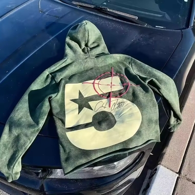 Puff Print Hoodie Mens Cropped Hoodie Streetwear