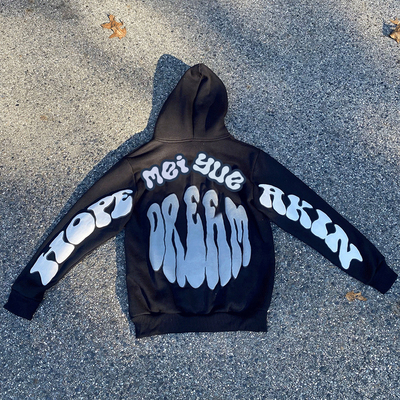 Custom Puff Print Hoodie Zip up French Terry Tech Fleece Hoodies Casual Plus Size Unisex Heavy Cotton Streetwear Men