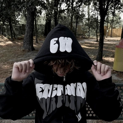 Anti Wrinkle Puff Print Custom Hoodies Full Face Zip Up Hoodie 200 Grams To 500 Grams