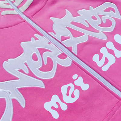 Custom 100% Cotton Heavyweight Full Face Oversized Zip up Hoodie Mens French Terry 3d Foam Puff Printing Hoodie Manufacturer