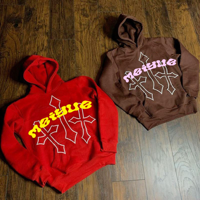 Custom 3d Puff Printing Hoodie Men Hoodies Cropped Streetwear Heavy Cotton Fleece Hoodie Men Manufacturers for Customs Clothes