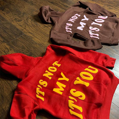 Custom 3d Puff Printing Hoodie Men Hoodies Cropped Streetwear Heavy Cotton Fleece Hoodie Men Manufacturers for Customs Clothes