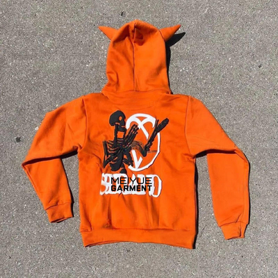 Custom Hoodies 3d Puff Print Logo French Terry Oversized No String Sweatshirts Pullover Heavyweight Hoodie Unisex for Men
