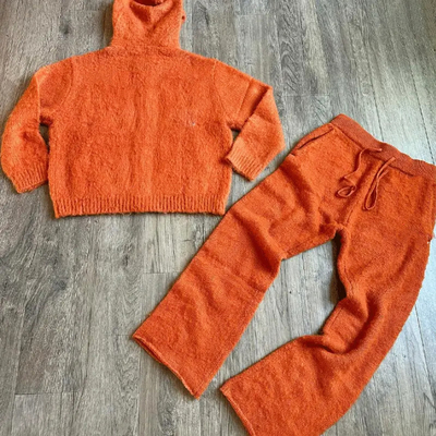 kaufen Leichtgewicht, übergroßes Sweat Suits, Mohair Zip Up Mens Hoodie und Jogger Set, Schweiß Wicking Online-Herstellung