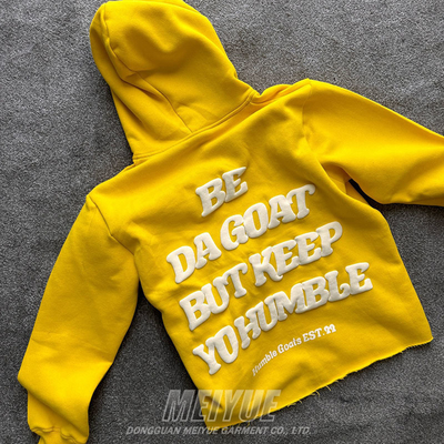 Streetwear Custom French Terry Hoodie Puff Print Hoodie 500gsm Unisex