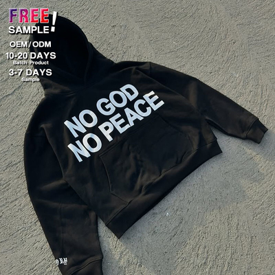 Clothing Manufacturers Custom 3D Puff Printed Logo Plain No String Hoodie Heavyweight Hoodies Pullover Acid Wash Hoodie Men