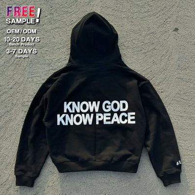 Clothing Manufacturers Custom 3D Puff Printed Logo Plain No String Hoodie Heavyweight Hoodies Pullover Acid Wash Hoodie Men