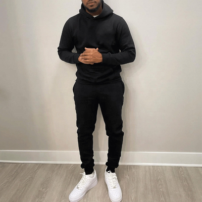 Bulk Plain 100 Cotton Sweatsuit Set Two Pieces Tech Fleece Jogging Suits Windproof