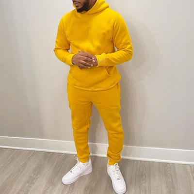 Bulk Plain 100 Cotton Sweatsuit Set Two Pieces Tech Fleece Jogging Suits Windproof