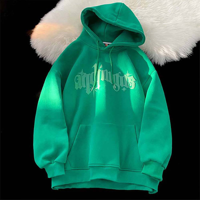 Fashionable 3d Puff Print Hoodie 100% Cotton Streetwear Pullover Hoodies