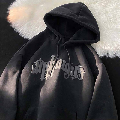 Fashionable 3d Puff Print Hoodie 100% Cotton Streetwear Pullover Hoodies