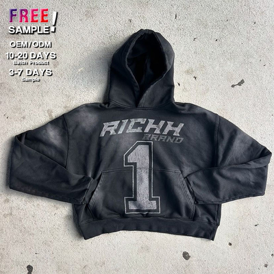 No String Custom Silk Screen Hoodies Heavy Weight