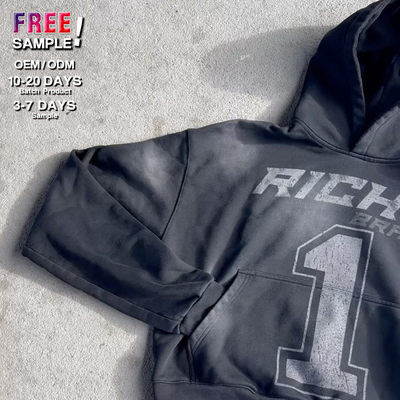 No String Custom Silk Screen Hoodies Heavy Weight