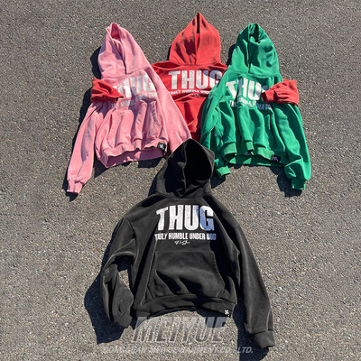 Men Black Screen Print Hoodie  Oversized Hooded Sweatshirts 380 Grams To 500 Gsm