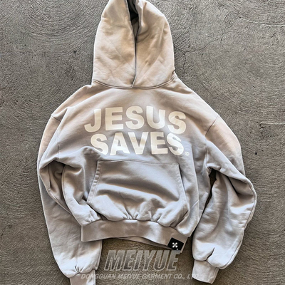 Anti Wrinkle Screenprinted Hoodies Drop Shoulder Hoodie Mens 500Gsm