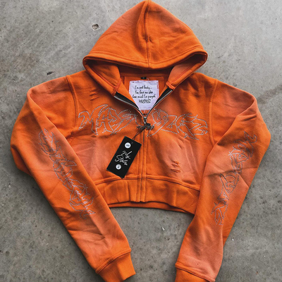 Custom Women Sweat Suit Screen Print  Streetwear Hoodie And Sweatpants Set