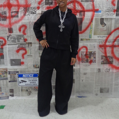 Clothing Manufacturers Custom 100 Cotton Zip up Crop Plain Streetwear Sweat Suits Women Hoodie and Sweatpants Set Tracksuit