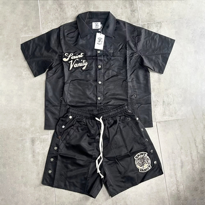 comprare Buttoni Windbreaker personalizzati Polyester Nylon Polo Maschile Set Tracksuit Polo Camicie Short Set per Uomini Camicia e Short Set online manufacture