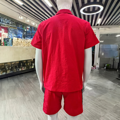 Custom Logo Nylon Polyester Zip up Summer Jogging Suits Clothes Mens 2 Piece Sets Tracksuits Short Sets Manufacturer for Men