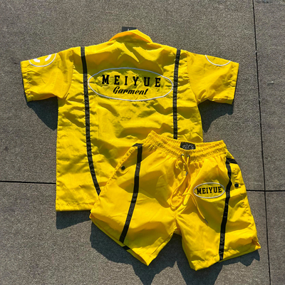 Custom Logo 2 Piece  Short Set Polyester Polo Shirts Short Jogging Suit  Quick Dry