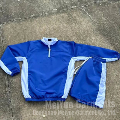 Custom Logo Windbreaker Nylon Pullover Shirt Lightweight Shorts Running Summer Sweatsuit Joggers Sweatshirt  and Short Set