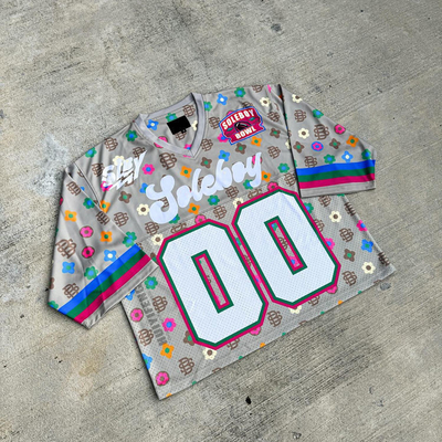 OEM Custom Jersey Polyester Mesh Printing Jogger Sweat Suit Summer Casual Two Piece Shirt Set Boxy Cropped Football Shorts Set