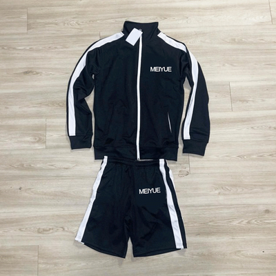 Custom Embroidery Logo Jacket Shorts Sweat Suit Nylon Clothing Outfits Shorts Pants Men's Tracksuit Nylon Jogging Tracksuit