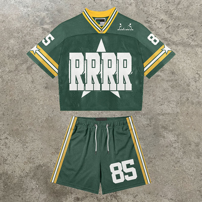 Beli Custom Jersey Sweatsuit Tim Sepak Bola Profesional Amerika Seragam Custom Sublimated Mesh Set Seragam Sepak Bola Amerika Dewasa pembuatan online