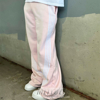 Custom Trouser Joggers Acid Washed Heavyweight Cotton Jogger Track Vintage Pants Men Sun Faded Baggy Wide Leg Striped Sweatpants