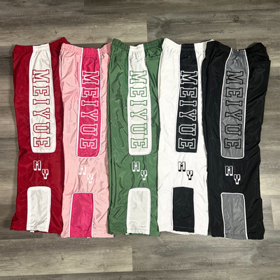 Custom Logo Mens Jogger Sweat Outdoor Track Flare Baggy Pants Sweatpants Windbreaker Nylon Lightweight Trouser for Men